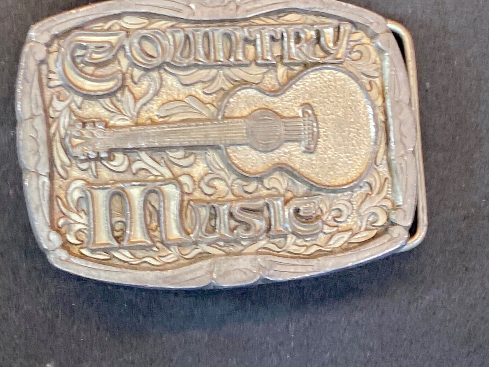 Vintage  -Buckles Of America Masterpiece  Country Music - Guitar Belt Buckle 