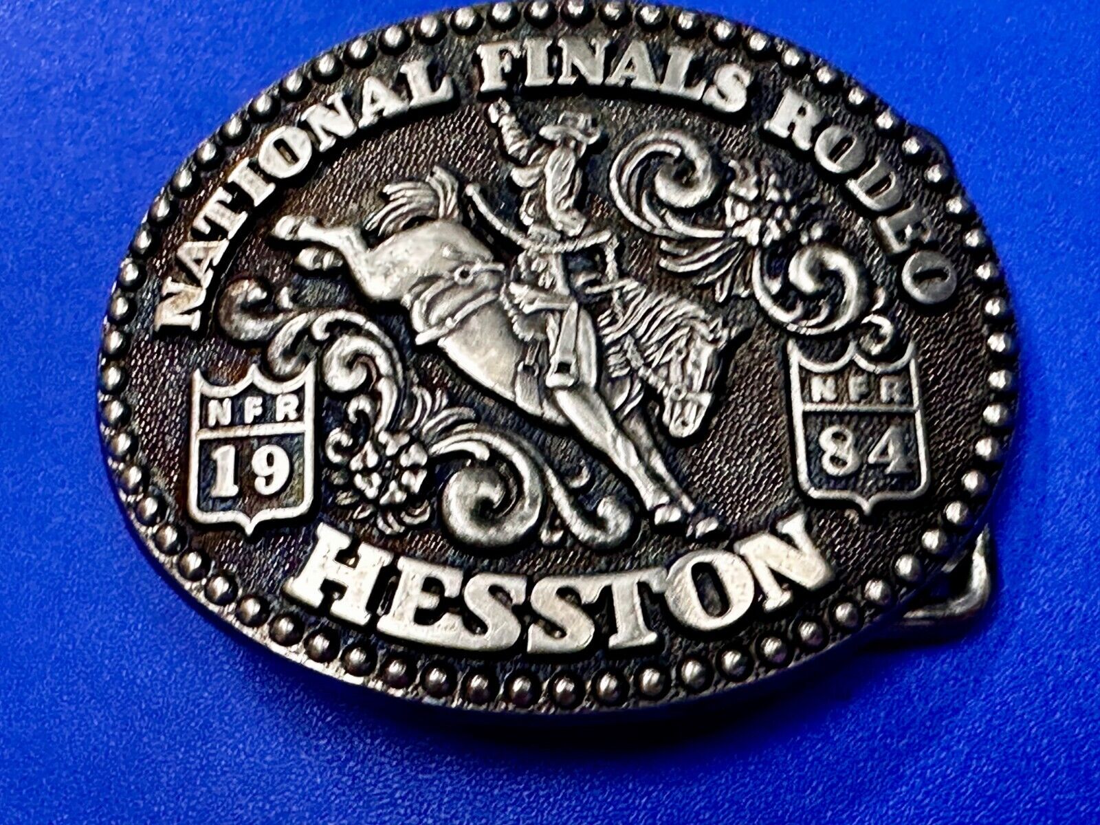 1984 Hesston NFR National Finals Rodeo YOUTH SIZE Western Collectors Belt Buckle