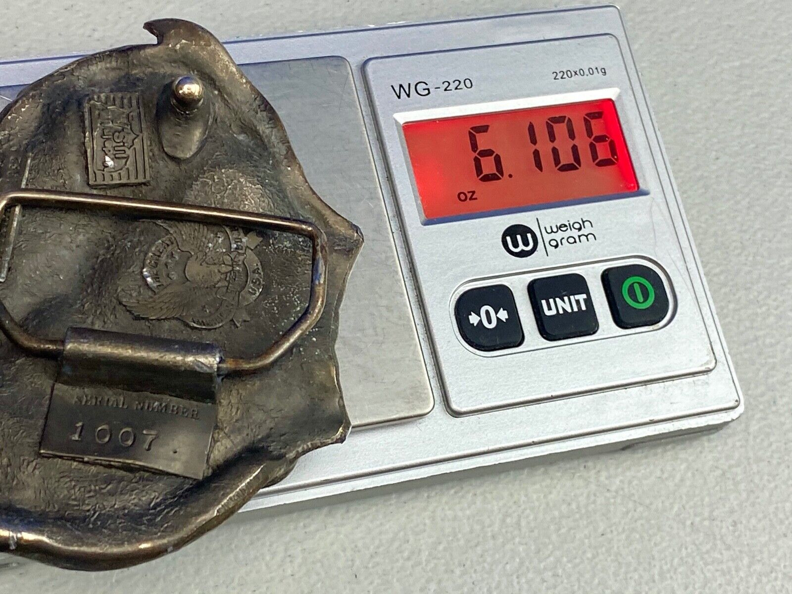 Vintage 1982 Jumping Deer - The great American belt buckle Company 
