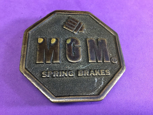 VINTAGE 1977 **MGM SPRING BRAKES** COMPANY BELT BUCKLE