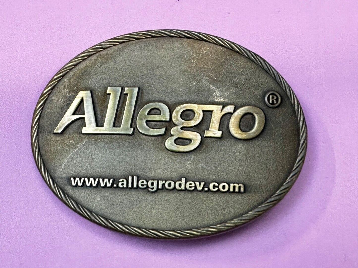 Allegro co Oil Natural Gas Trading Promotional western rope boarder Belt Buckle