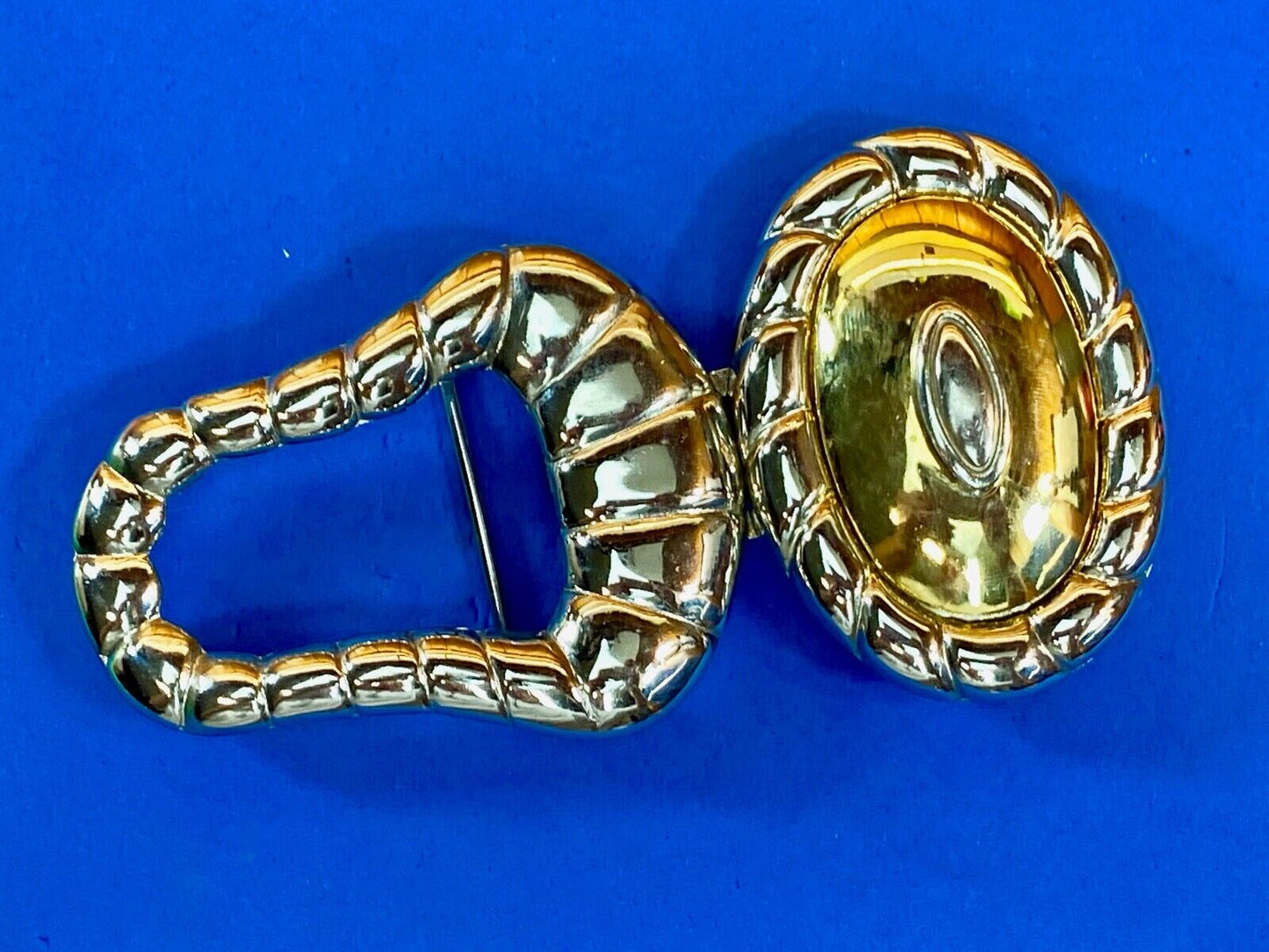 Two Piece - Gold Tone Belt Buckle By Damebelt