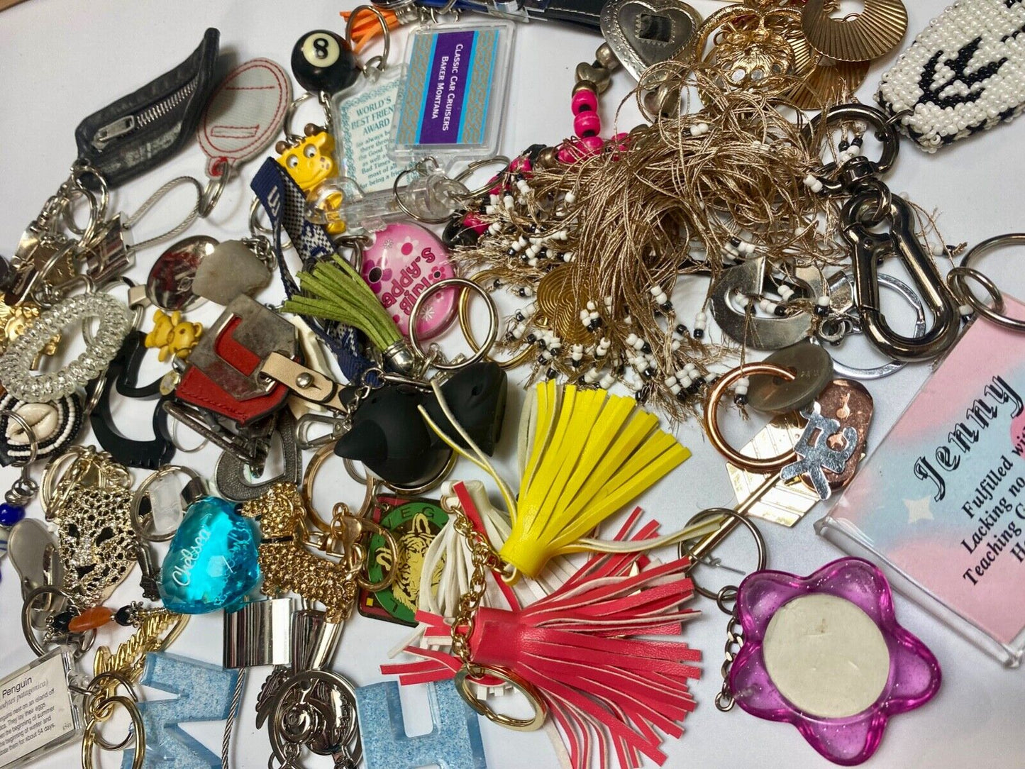36 Oz Mixed Keychains Resale Bulk Lot, Junk Drawer Grab Bag - Perfect Gifts!