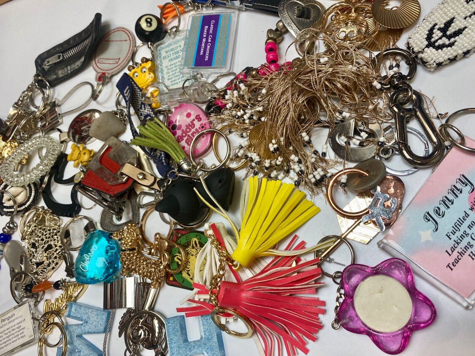 36 Oz Mixed Keychains Resale Bulk Lot, Junk Drawer Grab Bag - Perfect Gifts!