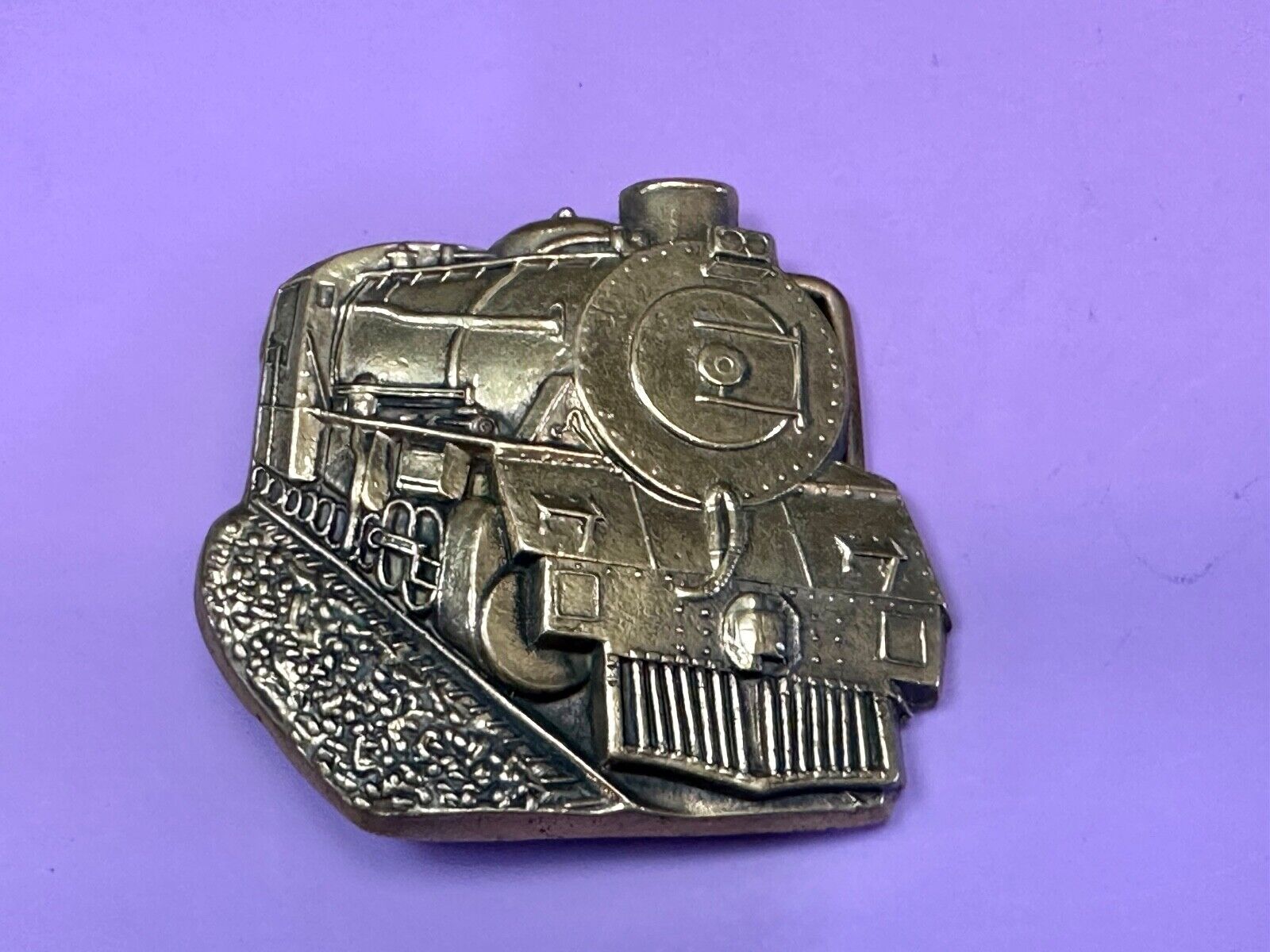 Train Rail Road Steam Engine vintage solid brass Baron Buckles belt buckle