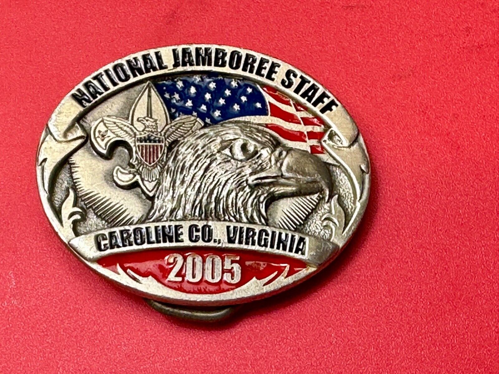 2005 BSA National Scout Jamboree STAFF Caroline County of Virginia Belt Buckle