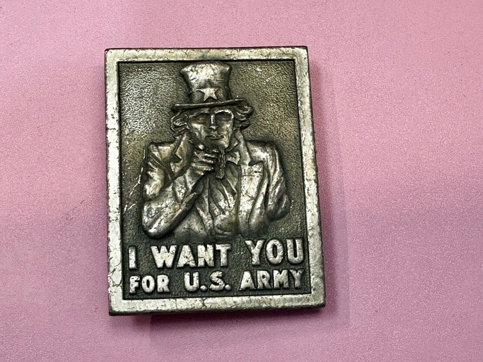 Uncle Sam Poster -I Want You for US Army Belt Buckle 1976 Bergamot Belt Buckle
