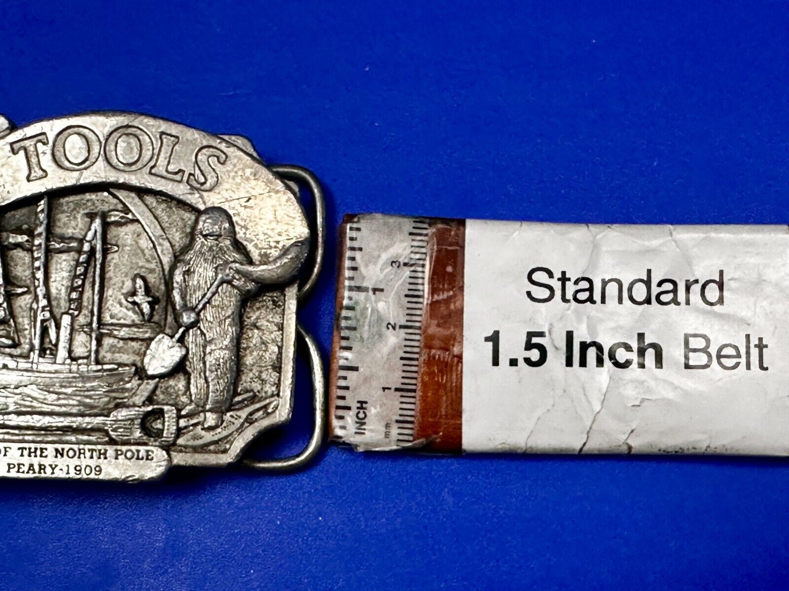 AMES TOOLS The Discovery of the North Pole by Robert E. Peary 1983 Belt Buckle