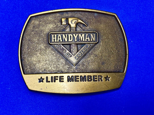 vintage Hammer Tools  - handyman club of America - life member belt buckle