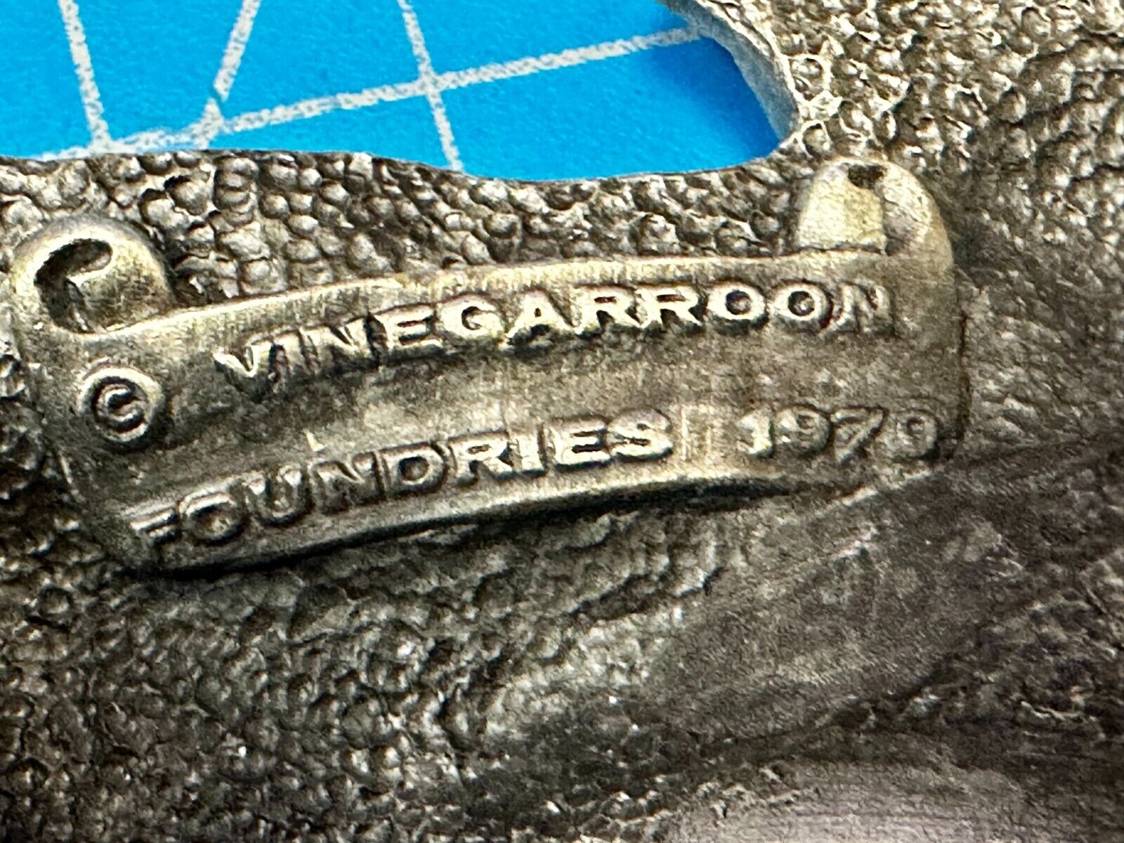 Two Flying Ducks Vintage 1970 Vinegarroon Foundries Cutout Pewter Belt Buckle