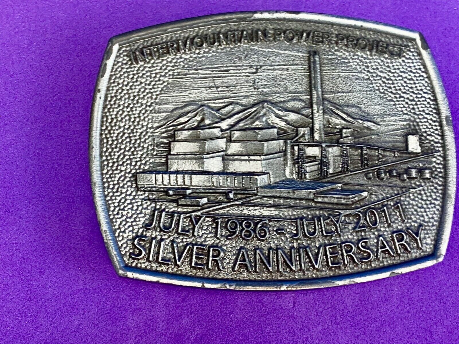 Vintage Intermountain Power Project belt buckle  Silver Anniversary HVDC PSC