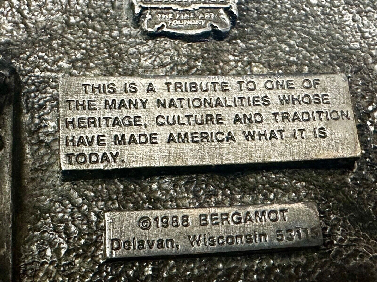 American by Birth Polish by the Grace of God Vintage 1988 Bergamot Belt Buckle