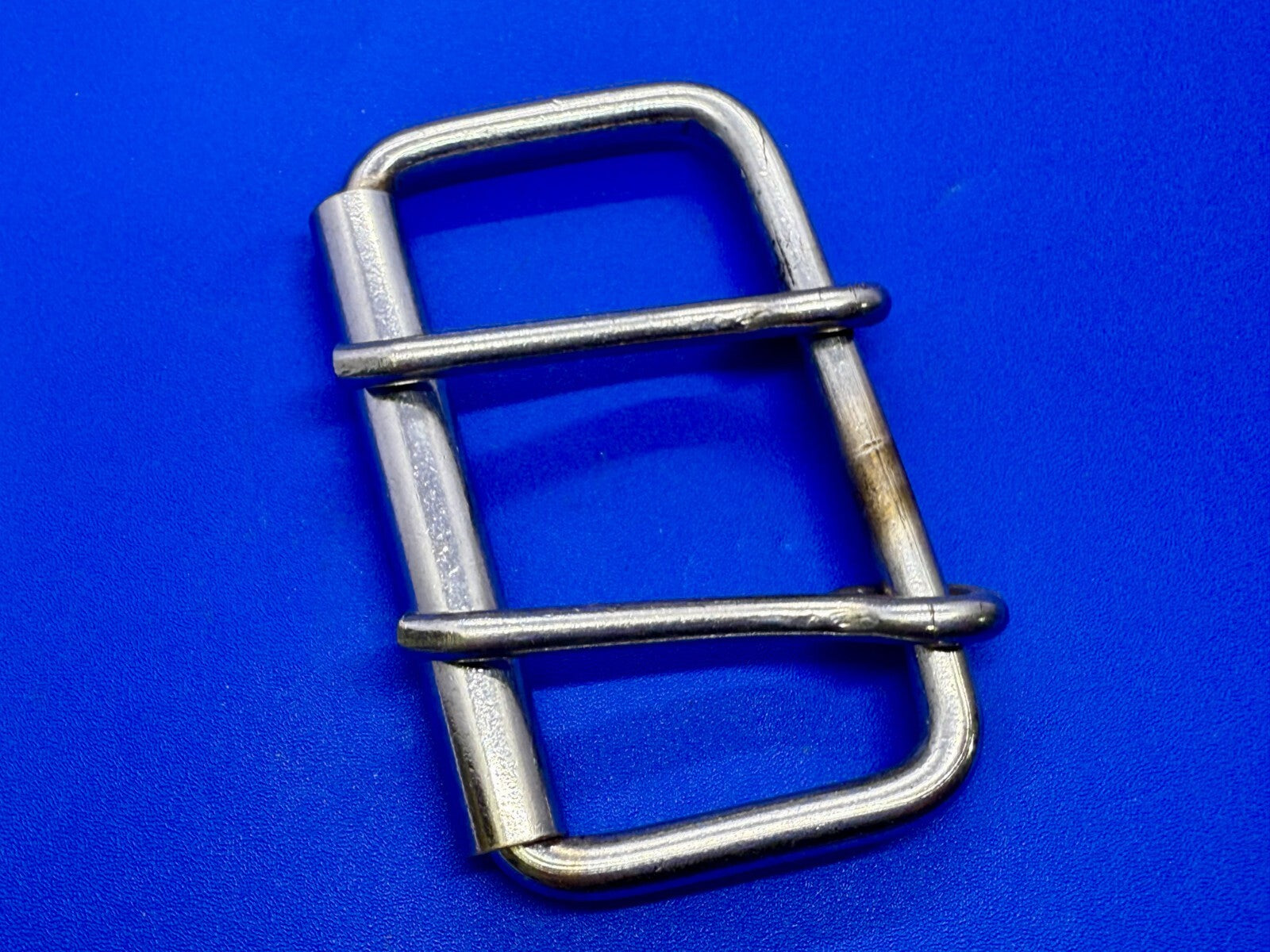 3" wide Double Prong Roller Silver Tone Replacement Uniform Belt Buckle