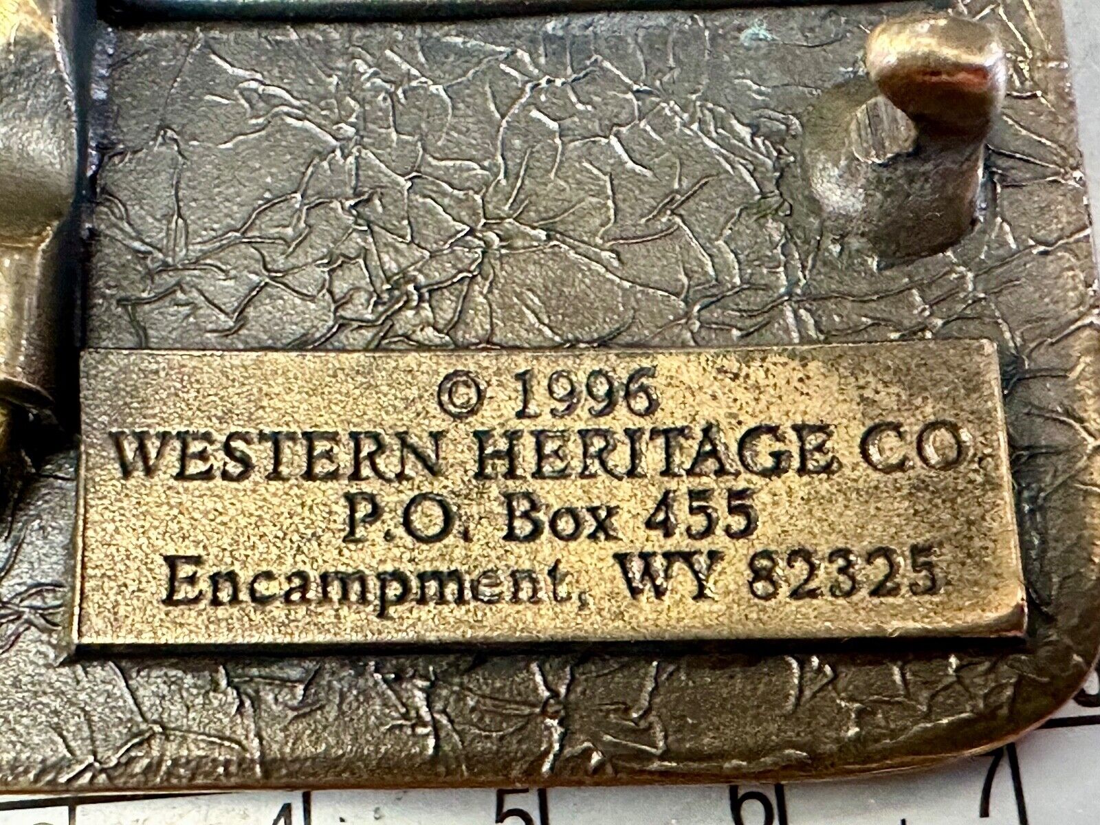 Battle Command Training Program US Army  award 1996 Western Heritage belt buckle
