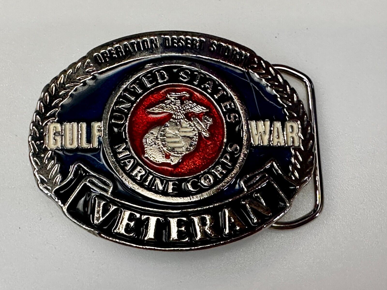 United States Marine Corp. Operation Desert Storm Gulf War Veteran Belt Buckle