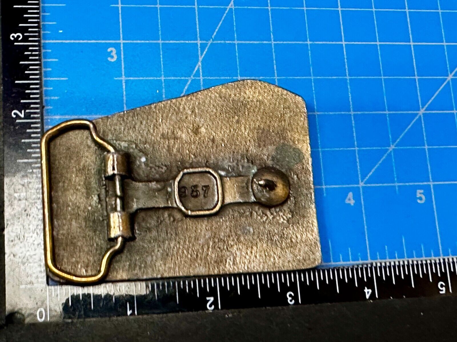 USA Firefighters Fire Truck Fireman Vintage Gold Tone Commemorative Belt Buckle