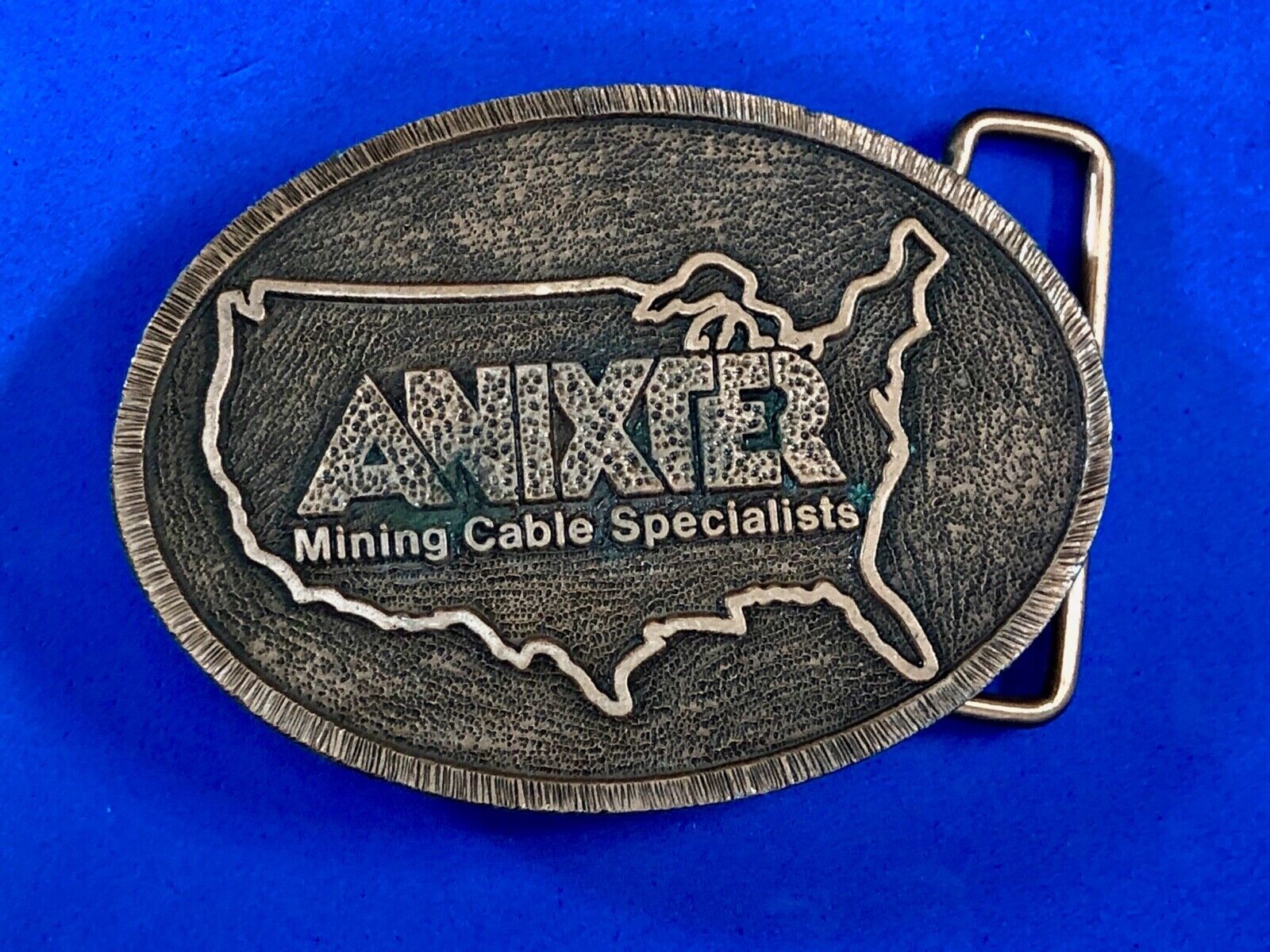 Anixter Mining Cable Specialists company promotional belt buckle by Hit Line 