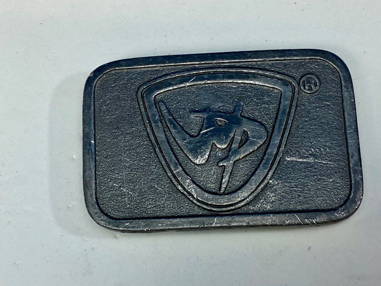 unknown to me, vintage metal belt buckle by HitLine INC.   Company Logo?