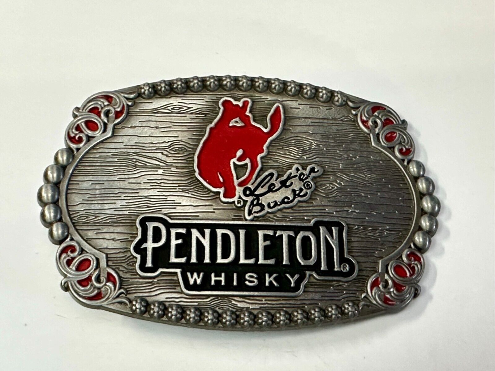 2023 Pendleton Whiskey Let'er Buck Rodeo Cowboy Montana Silversmiths Belt Buckle