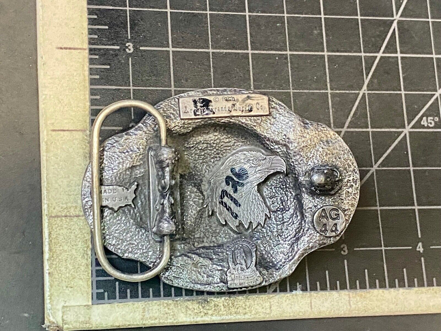 Vintage Arroyo Grande Eagle Cut Out Belt Buckle A.G.-44