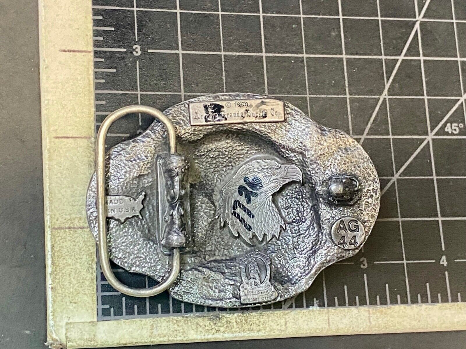 Vintage Arroyo Grande Eagle Cut Out Belt Buckle A.G.-44