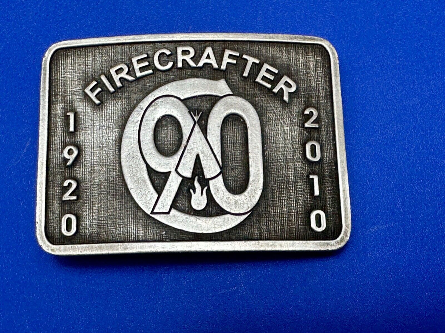 1920 - 2010 Firecracker 90 year celebration belt buckle