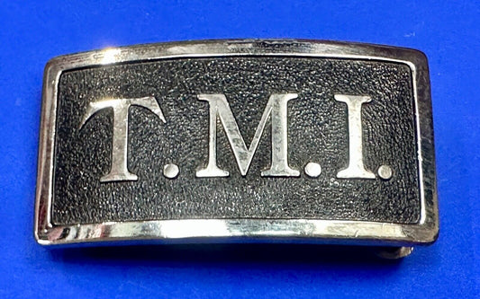 T.M.I Company ? TMI Vintage Black & Silver Color Belt Buckle by Blackintan