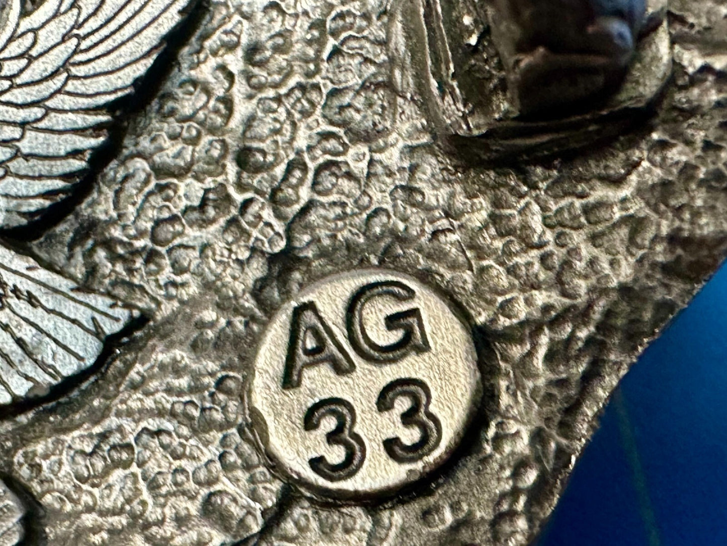 American Bald Eagle Flying Hunting Silver Tone 1989 Arroyo Grande Belt Buckle