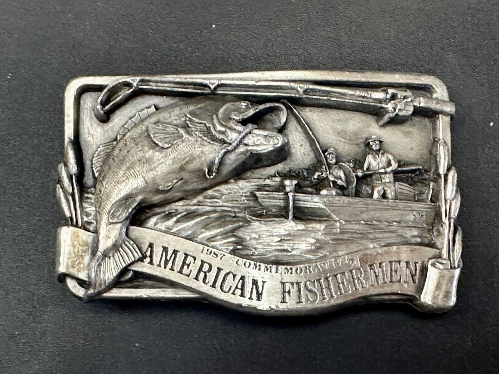 American Fisherman Vintage 1987 Commemorative Arroyo Grande Belt Buckle