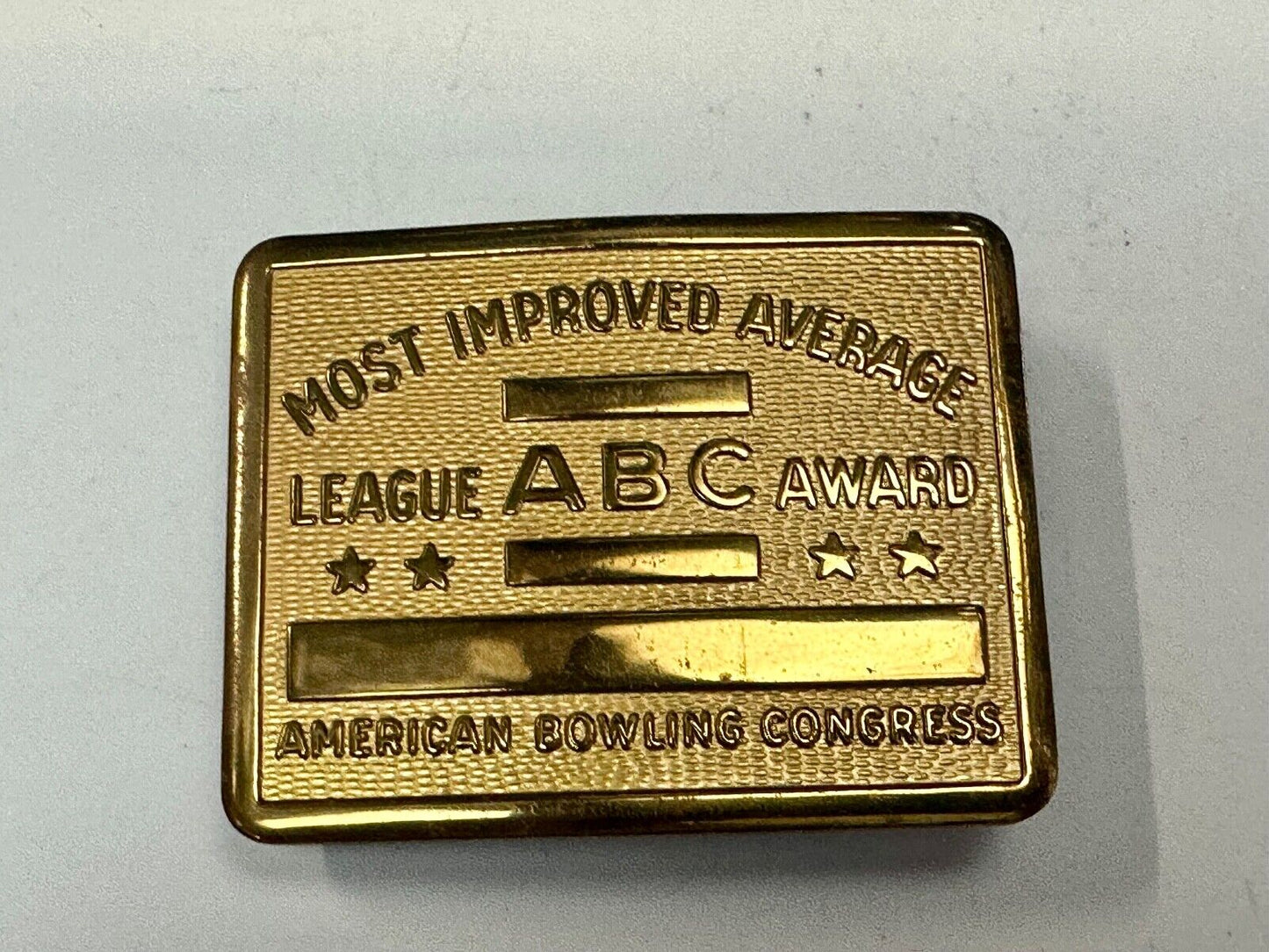 ABC American Bowling Congress Eleven-In-A-Row Brass Belt Buckle to engrave!