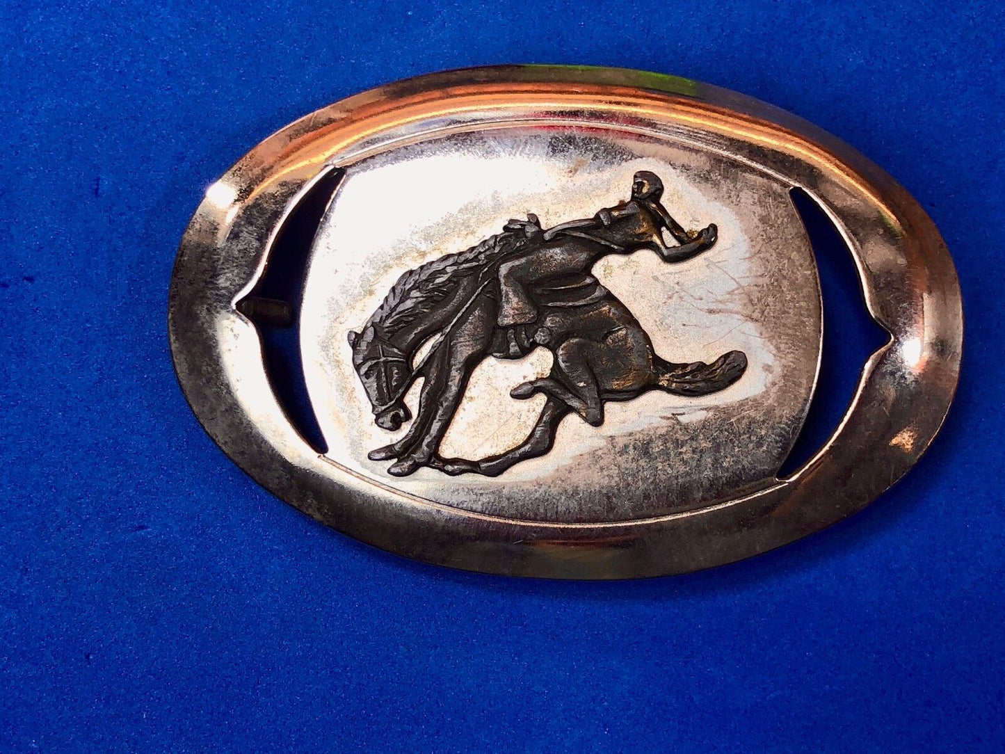 Vintage? Rodeo cowboy riding bull,  bucking bronco Belt Buckle 