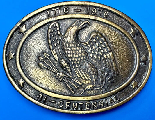 Bicentennial Majestic US Eagle Patriotic United States of America belt buckle