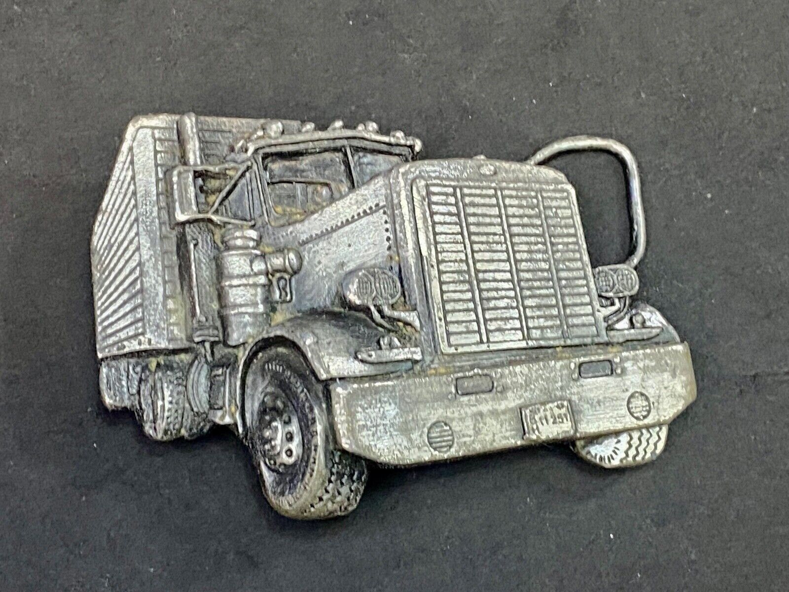 Vintage 1977 Semi Big Rig Truck Long Haulers Belt Buckle By Bergamot 