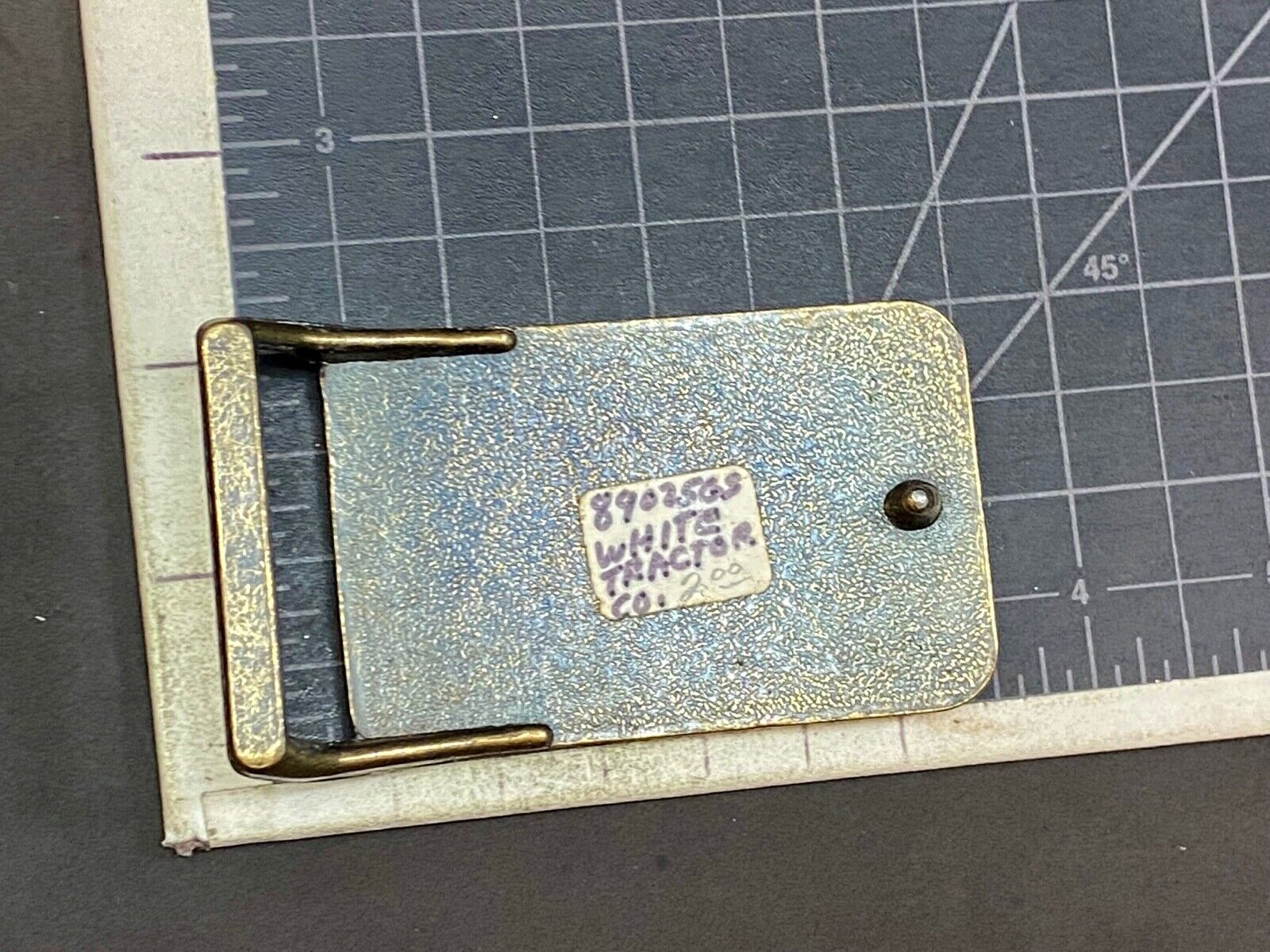 Um Genuine Parts Company Logo On Vintage Leather Belt Buckle 