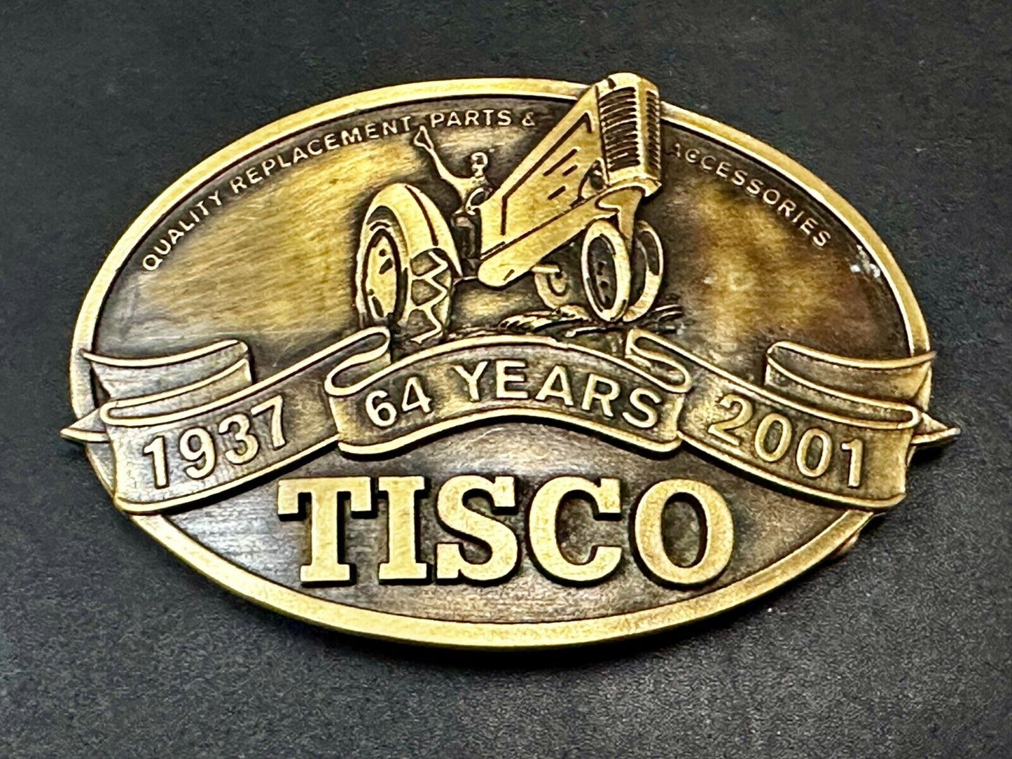 64 Years TISCO Tractor Implement Supply company NOS Belt Buckle by Speccast