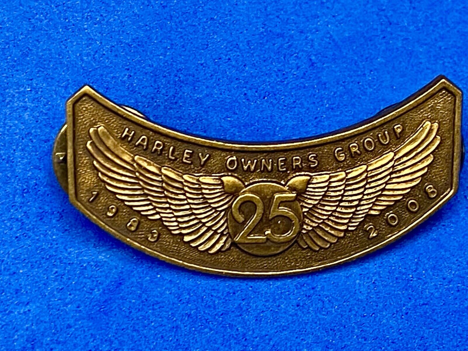 25 years! 2008 Harley Davidson HOG Harley Owners Group Motorcycle jacket Pin 