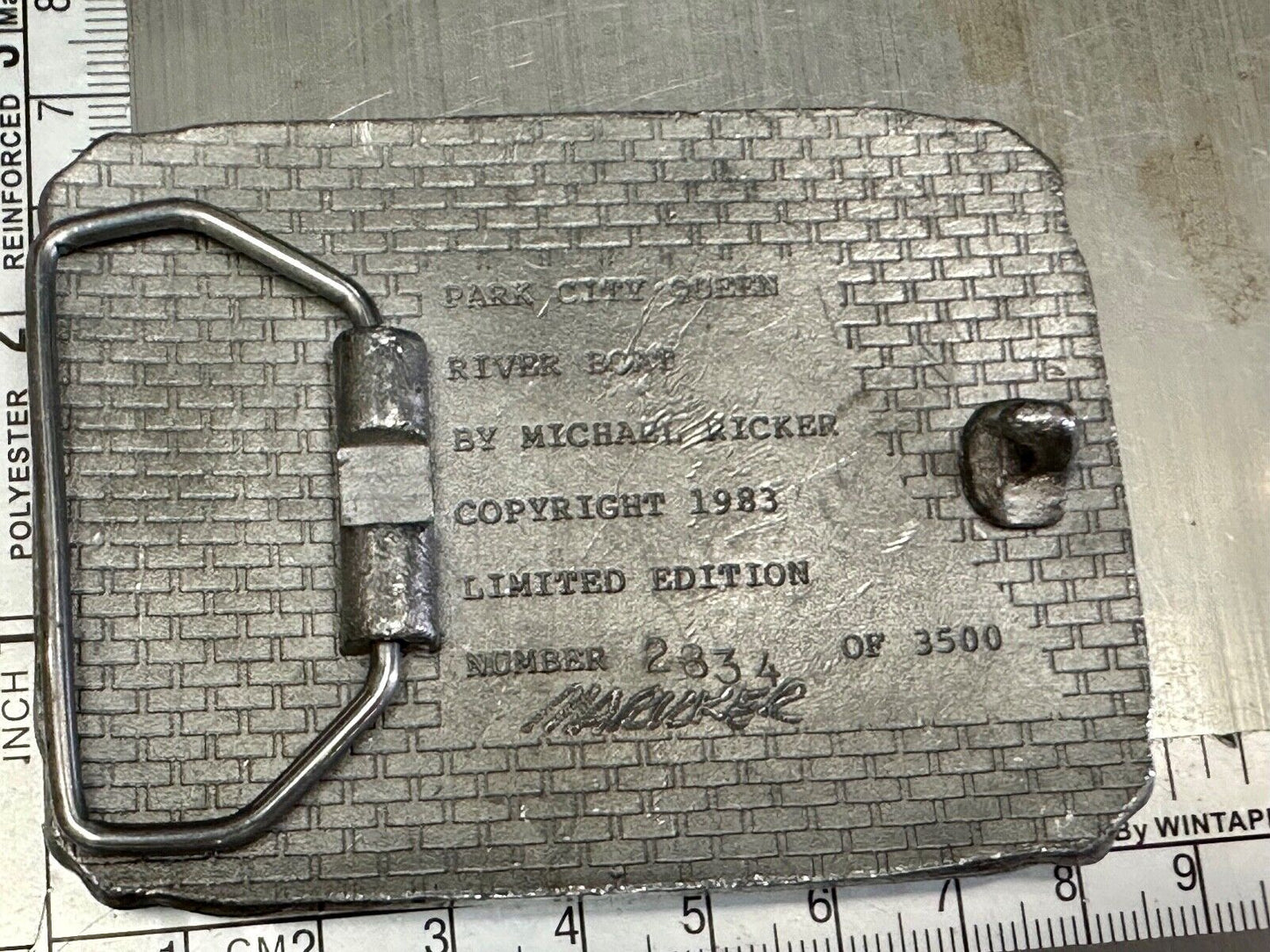 Park City Queen River Boat - Vintage Collectable art Belt Buckle Michael Rycker