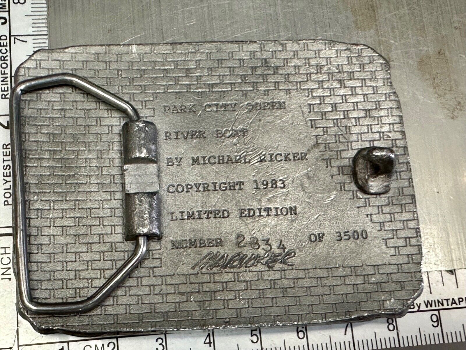 Park City Queen River Boat - Vintage Collectable art Belt Buckle Michael Rycker