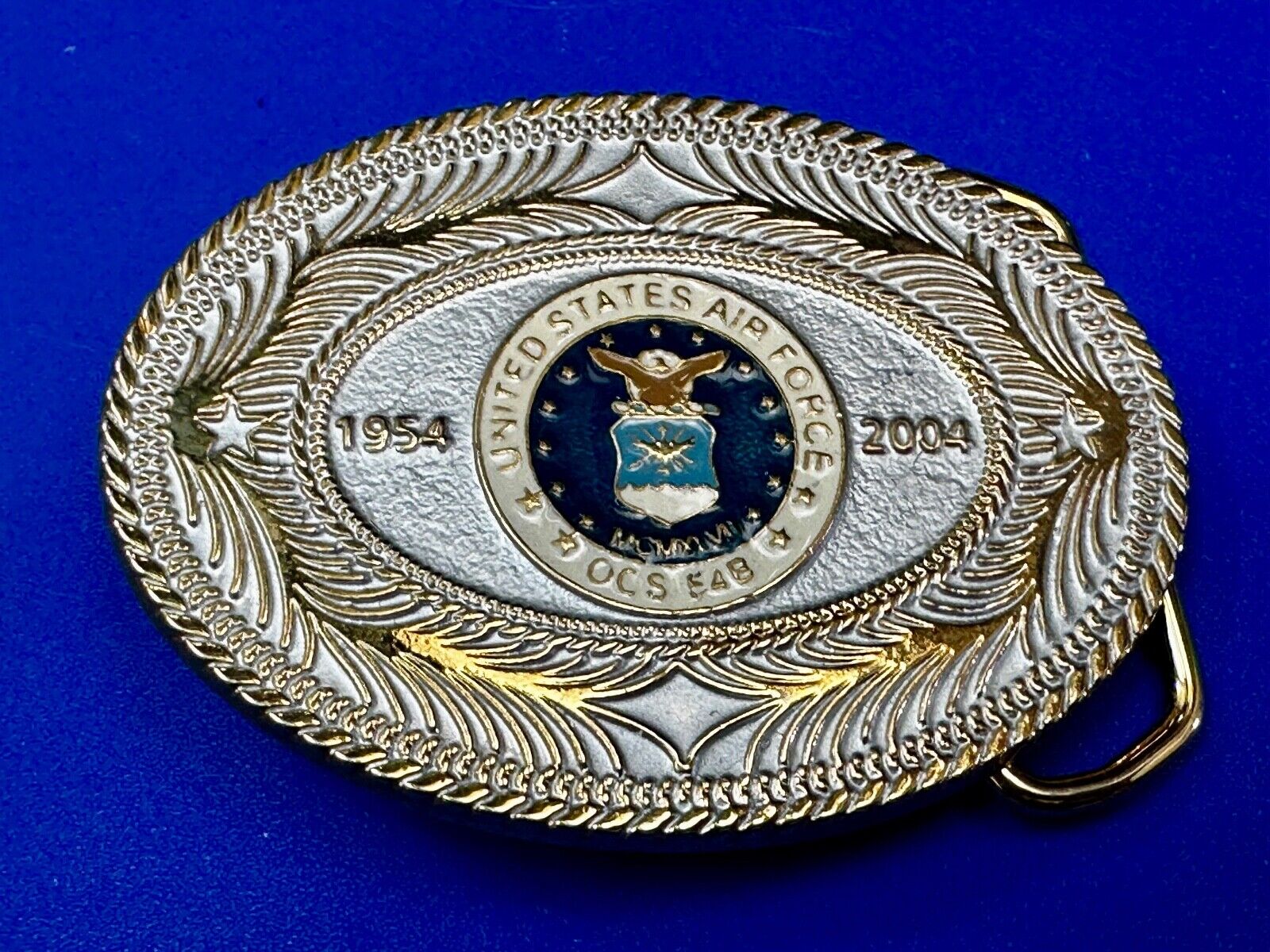 United States Air Force OCS 548 1954 - 2004 Anniversary patriotic Belt Buckle