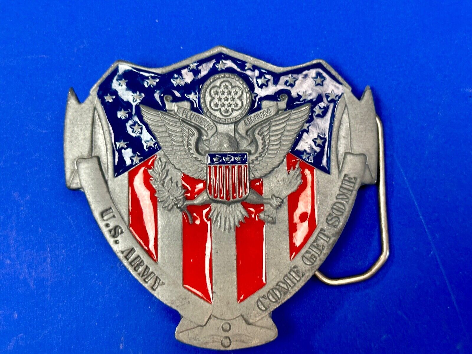 U.S. Army Patriotic America Belt Buckle Come Get Some Buckle Great American Prod