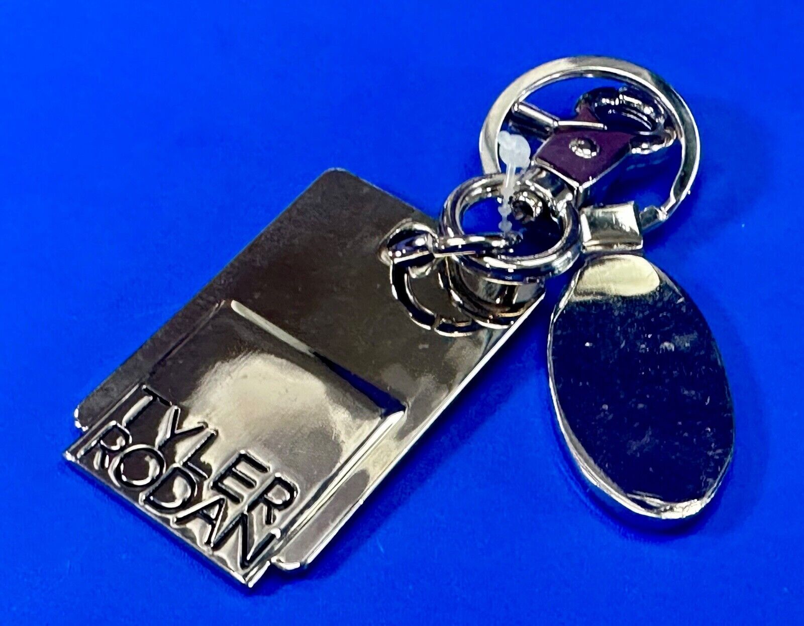 Tyler Rodan Designer Silver Tone Hanging Keychain Ring & Purse Charm Hook