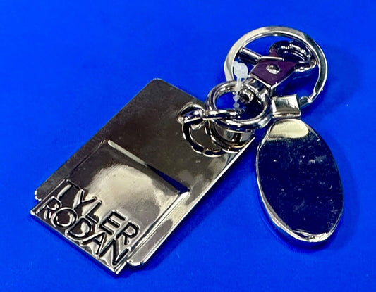 Tyler Rodan Designer Silver Tone Hanging Keychain Ring & Purse Charm Hook