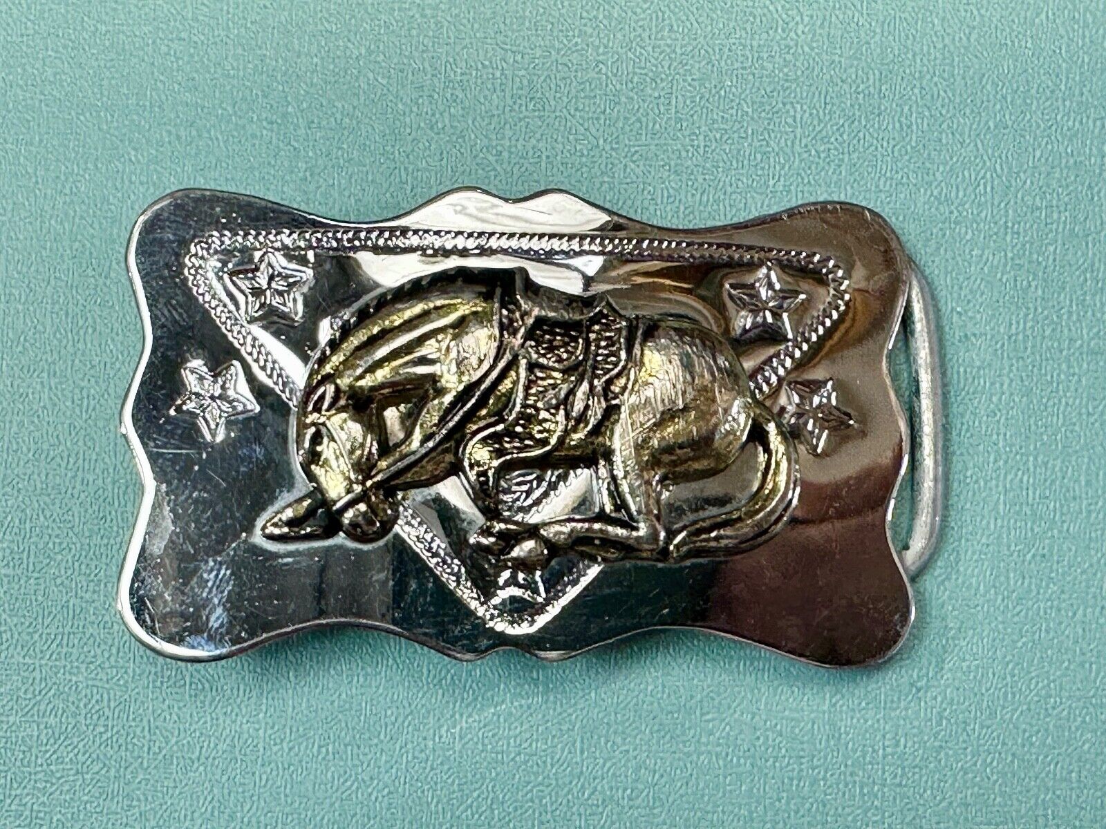 Vintage Horse Lovers Saddle Bronc Cowboys Western belt buckle