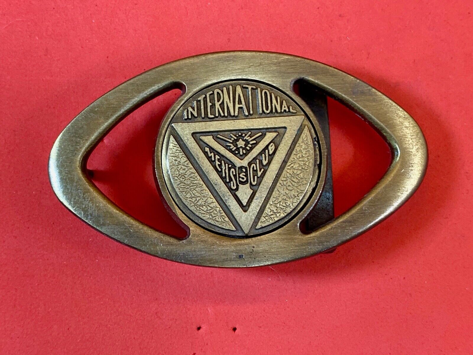 Antique International Mens Health Fitness Club Y Ymca Brass Vintage Belt Buckle 