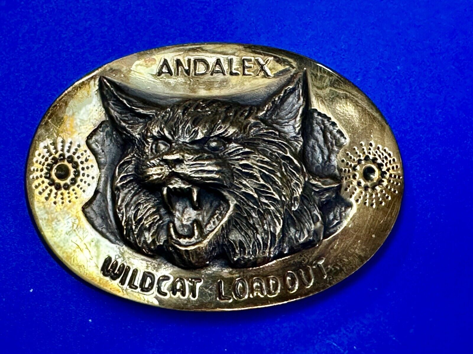 Andalex Wildcat Loadout Gold Tone Belt Buckle by Gary Phrazen