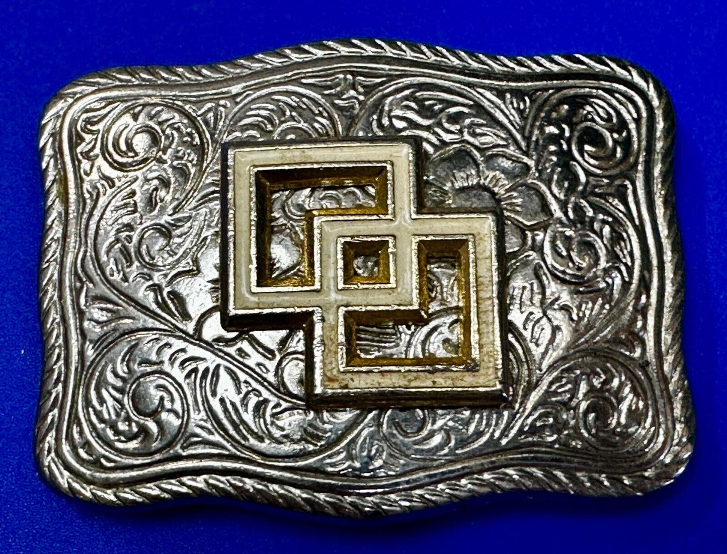 Two Square Pattern on western USA made western Belt Buckle