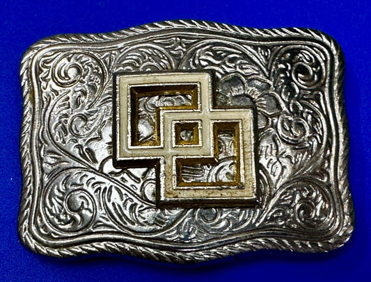 Two Square Pattern on western USA made western Belt Buckle