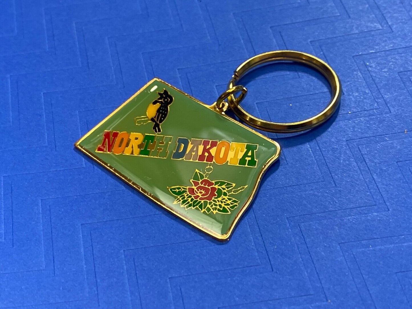 10 LOT North Dakota Souvenir Keychain -Key Ring Chain Resale Pack wholesale pack