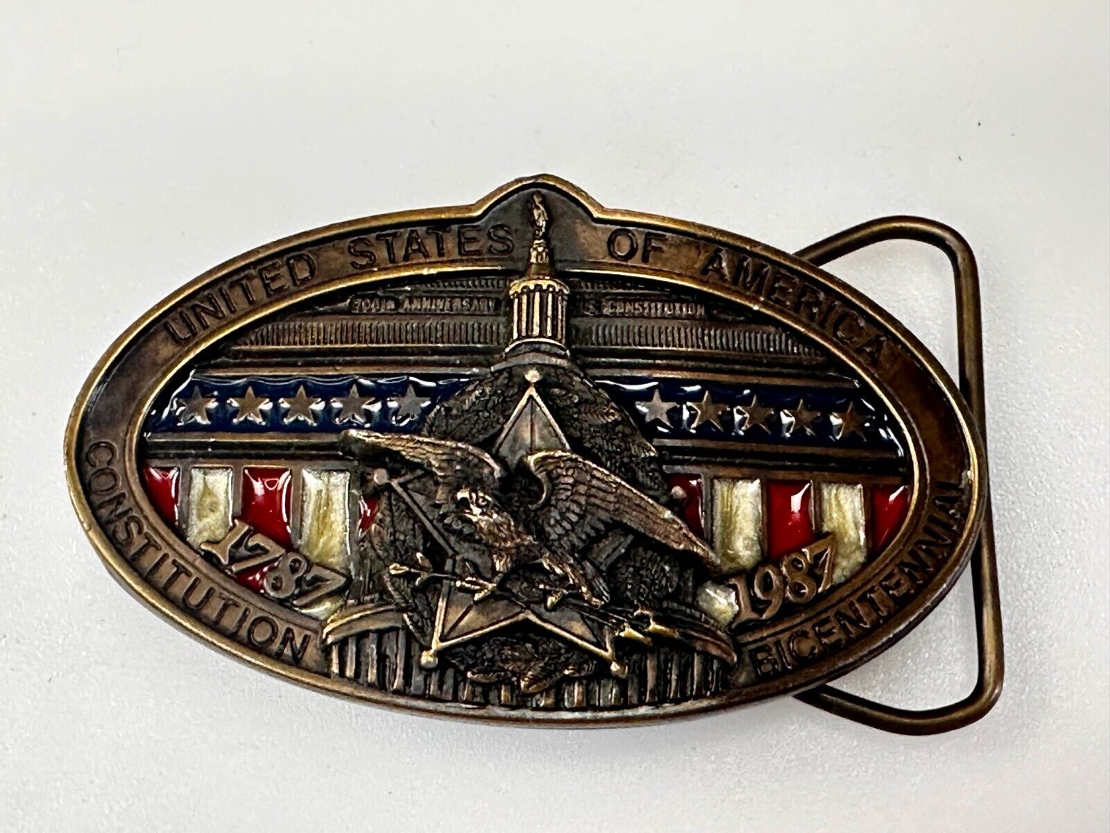 United States of America Constitutional Bicentennial Commemorative Belt Buckle