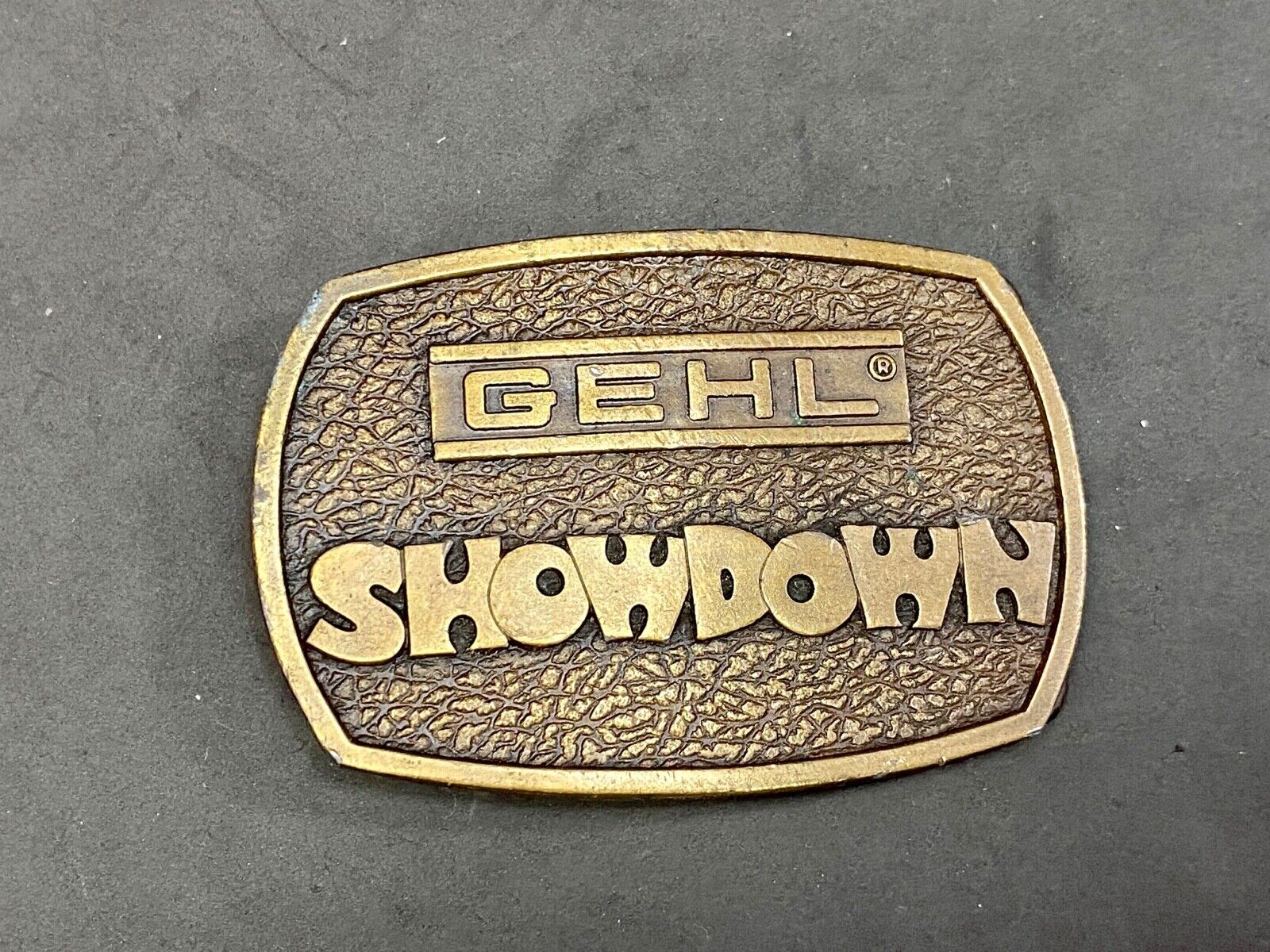 Vintage 1976 - Gehl Showdown - Skid Steer Loader Baler - Co Belt Buckle 